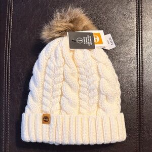Timberland Cable Beanie with Pom